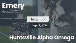 Matchup: Emery  vs. Huntsville Alpha Omega 2018