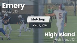 Matchup: Emery  vs. High Island  2018