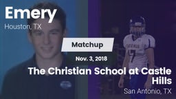 Matchup: Emery  vs. The Christian School at Castle Hills 2018