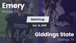 Matchup: Emery  vs. Giddings State  2019