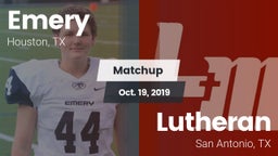 Matchup: Emery  vs. Lutheran  2019