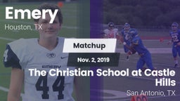 Matchup: Emery  vs. The Christian School at Castle Hills 2019