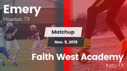 Matchup: Emery  vs. Faith West Academy  2019