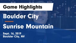 Boulder City  vs Sunrise Mountain Game Highlights - Sept. 16, 2019