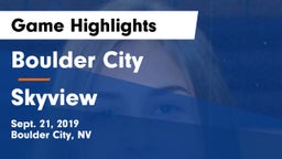 Boulder City  vs Skyview  Game Highlights - Sept. 21, 2019