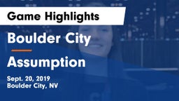 Boulder City  vs Assumption Game Highlights - Sept. 20, 2019