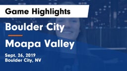 Boulder City  vs Moapa Valley Game Highlights - Sept. 26, 2019