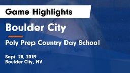 Boulder City  vs Poly Prep Country Day School Game Highlights - Sept. 20, 2019