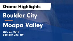 Boulder City  vs Moapa Valley Game Highlights - Oct. 23, 2019