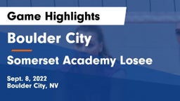 Boulder City  vs Somerset Academy Losee Game Highlights - Sept. 8, 2022