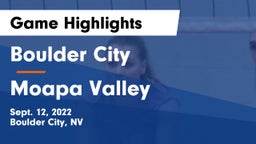 Boulder City  vs Moapa Valley  Game Highlights - Sept. 12, 2022
