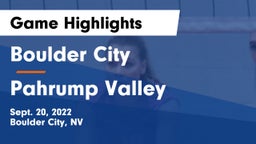 Boulder City  vs Pahrump Valley Game Highlights - Sept. 20, 2022