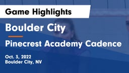 Boulder City  vs Pinecrest Academy Cadence Game Highlights - Oct. 3, 2022