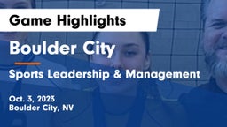 Boulder City  vs Sports Leadership & Management Game Highlights - Oct. 3, 2023