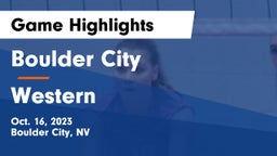 Boulder City  vs Western  Game Highlights - Oct. 16, 2023