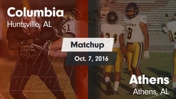 Matchup: Columbia vs. Athens  2016