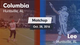 Matchup: Columbia vs. Lee  2016