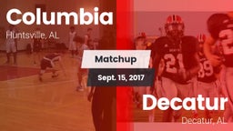 Matchup: Columbia vs. Decatur  2017