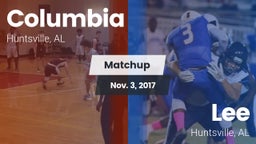 Matchup: Columbia vs. Lee  2017