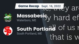 Recap: Massabesic  vs. South Portland  2022