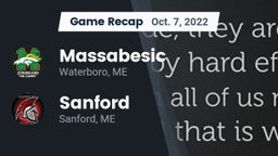 Recap: Massabesic  vs. Sanford  2022