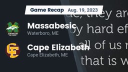 Recap: Massabesic  vs. Cape Elizabeth  2023