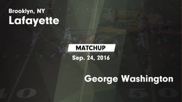 Matchup: Lafayette vs. George Washington  2016