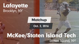 Matchup: Lafayette vs. McKee/Staten Island Tech 2016