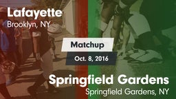 Matchup: Lafayette vs. Springfield Gardens  2016