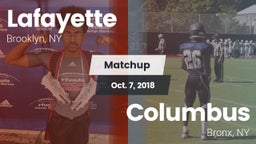 Matchup: Lafayette vs. Columbus  2018