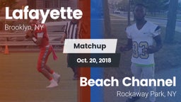 Matchup: Lafayette vs. Beach Channel  2018