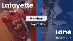 Matchup: Lafayette vs. Lane  2019