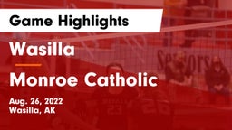 Wasilla  vs Monroe Catholic Game Highlights - Aug. 26, 2022