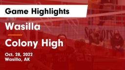 Wasilla  vs Colony High Game Highlights - Oct. 28, 2022