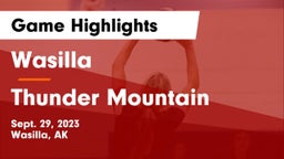 Wasilla  vs Thunder Mountain  Game Highlights - Sept. 29, 2023