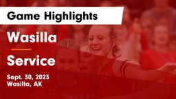 Wasilla  vs Service Game Highlights - Sept. 30, 2023