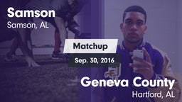 Matchup: Samson vs. Geneva County  2016