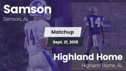 Matchup: Samson vs. Highland Home  2018