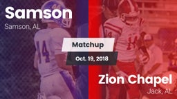 Matchup: Samson vs. Zion Chapel  2018