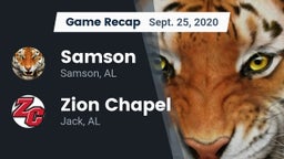 Recap: Samson  vs. Zion Chapel  2020