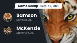 Recap: Samson  vs. McKenzie  2020