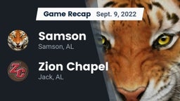 Recap: Samson  vs. Zion Chapel  2022