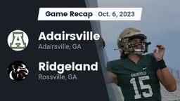 Recap: Adairsville  vs. Ridgeland  2023