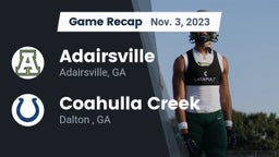 Recap: Adairsville  vs. Coahulla Creek  2023