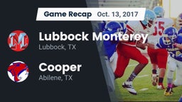 Recap: Lubbock Monterey  vs. Cooper  2017