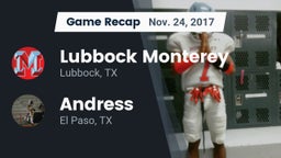 Recap: Lubbock Monterey  vs. Andress  2017