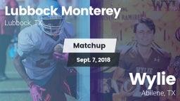 Matchup: Lubbock Monterey vs. Wylie  2018