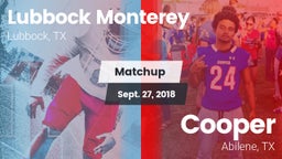 Matchup: Lubbock Monterey vs. Cooper  2018