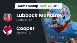 Recap: Lubbock Monterey  vs. Cooper  2018