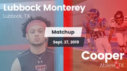 Matchup: Lubbock Monterey vs. Cooper  2019